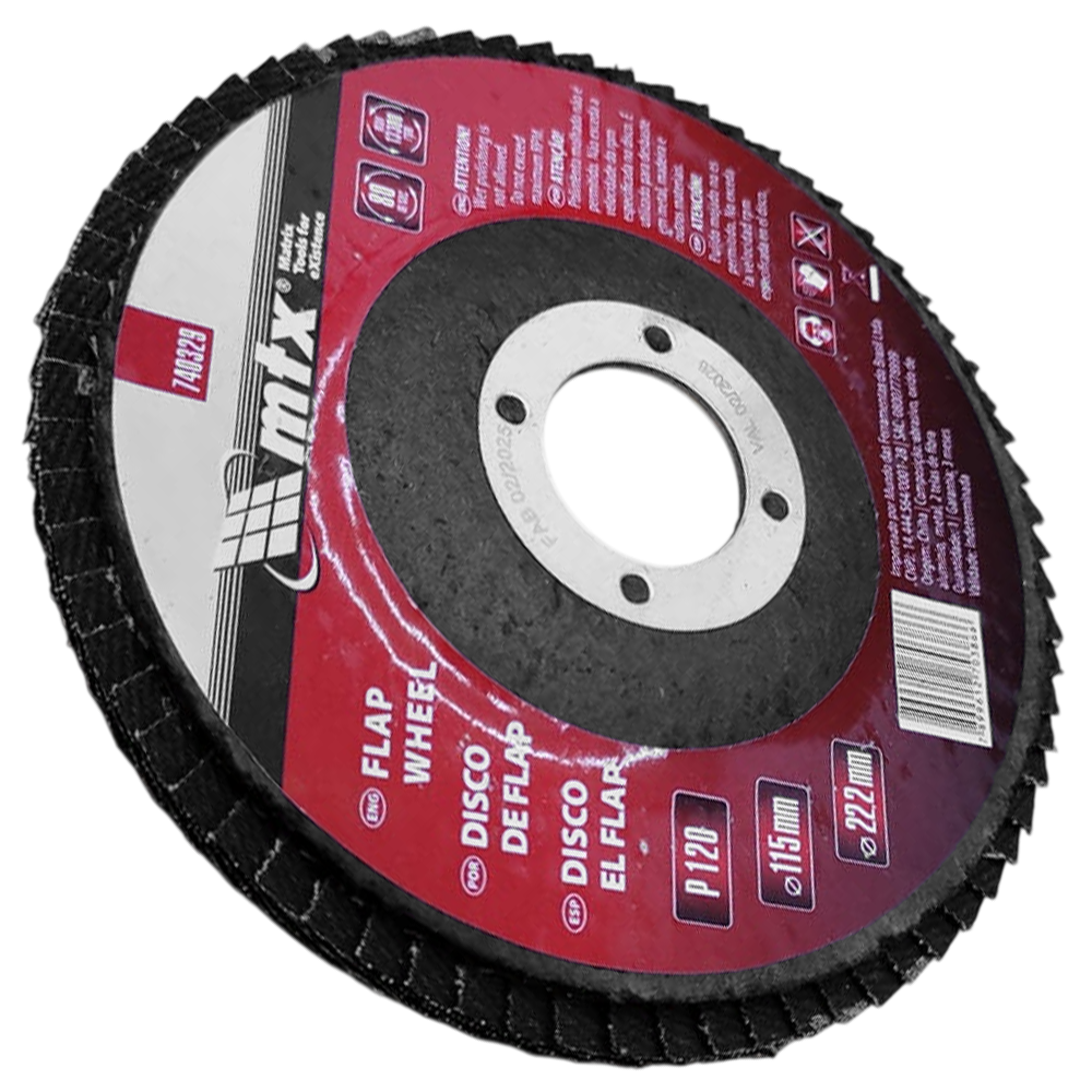 DISCO FLAP MTX 740329 115MMX22MM (4.1/2X7/8) G120 - Imagem 3