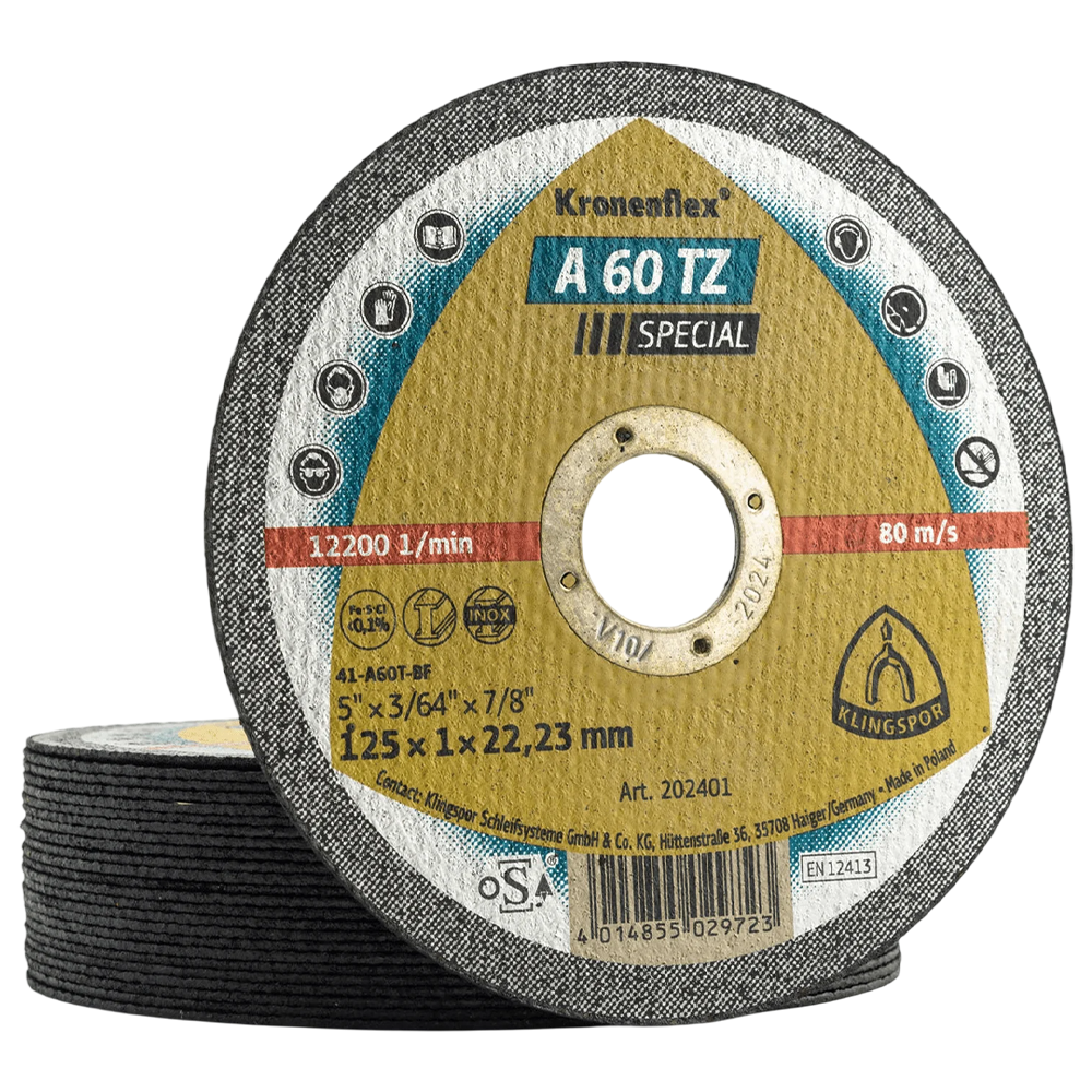 KIT PROMO 100 UNIDADE - 202400 DISCO DE CORTE KLINGSPOR 735560 115X1X22.23 (4.1/2X3/64X7/8) A60TZ + CAIXA DE FERRAMENTAS + BLOCO DE LIXAMNETO MANUAL - Imagem 2
