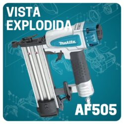 VISTA EXPLODIDA PEÇAS PINADOR MAKITA AF505