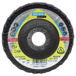 DISCO FLAP PARA AÇO INOXIDAVEL MEDIUM (VERMELHO) KLINGSPOR 278496 SMT800 115X22MM (4.1/2X7/8)