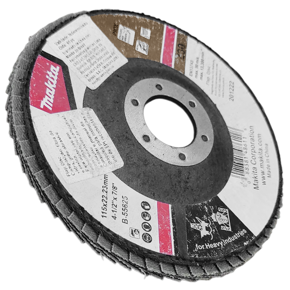 DISCO FLAP MAKITA B-55625 115MMX22MM (4.1/2X7/8) G80 - Imagem 3