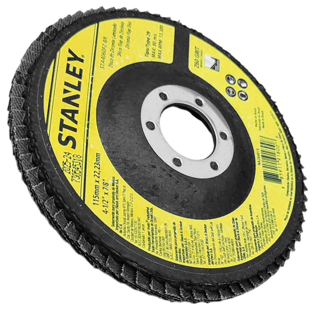 DISCO FLAP STANLEY STA4060FZ 115MMX22MM (4.1/2X7/8) G60 - Imagem 3