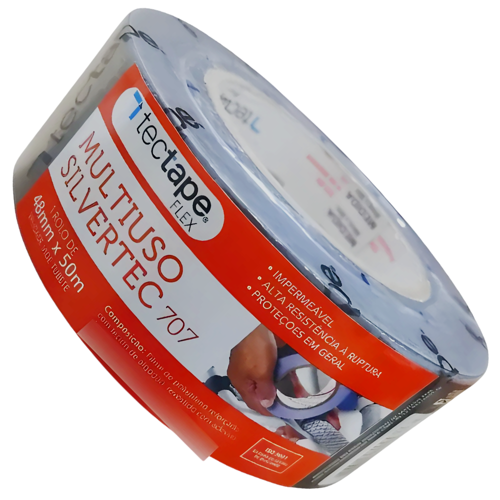FITA ADESIVA MUTIUSO TECTAPE SILVERTEC707 PRETA 48MMX50 - POLIETILENO REFORCADO COM TECIDO