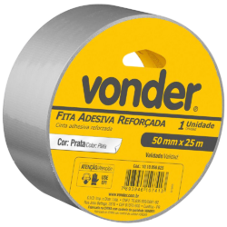 FITA ADESIVA MULTIUSO SILVER TAPE CINZA 50MMX25M VONDER 1010050025