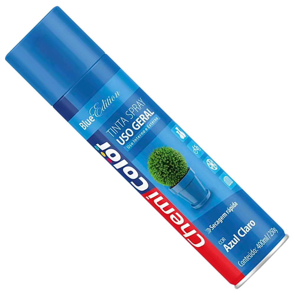 TINTA SPRAY USO GERAL USO INTERNO/EXTERNO AZUL CLARO 400ML CHEMICOLOR 0680090