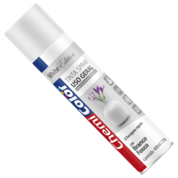 TINTA SPRAY USO GERAL USO INTERNO/EXTERNO BRANCO FOSCO 400ML CHEMICOLOR 680123