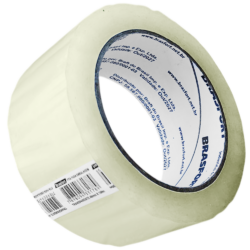 FITA PARA EMBALAGEM 48MMX100M TRANSPARENTE BRASFORT 7569