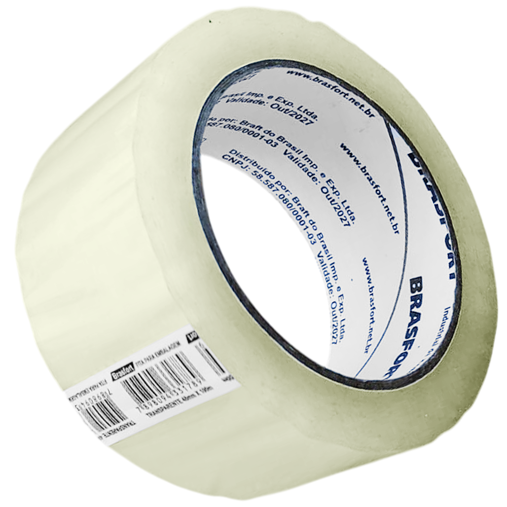 FITA PARA EMBALAGEM 48MMX100M TRANSPARENTE BRASFORT 7569