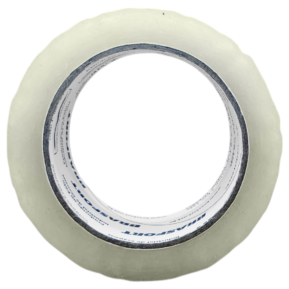 FITA PARA EMBALAGEM 48MMX100M TRANSPARENTE BRASFORT 7569 - Imagem 3