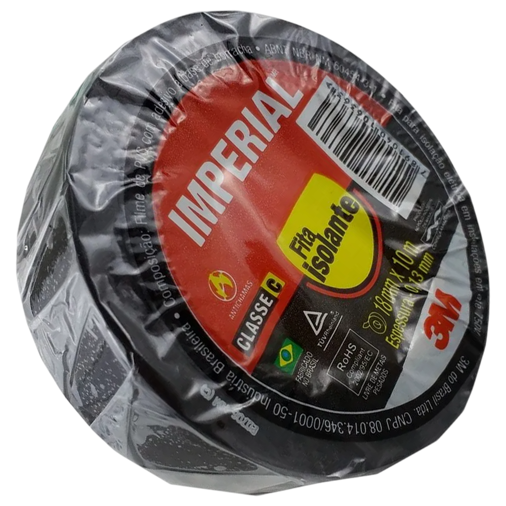FITA ISOLANTE IMPERIAL PRETA 18MMX10M 3M HB004236020 - Imagem 3