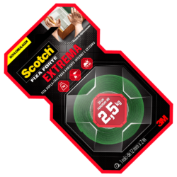 FITA DUPLA FACE VHB FIXA FORTE EXTREMA 12MMX2M ATE 2.5KG/20CM 3M HB004750087 SCOTCH