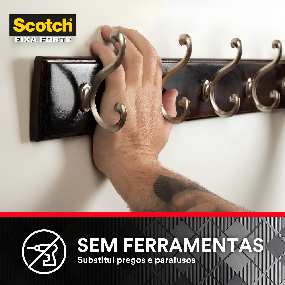 FITA DUPLA FACE VHB FIXA FORTE EXTREMA 12MMX2M ATE 2.5KG/20CM 3M HB004750087 SCOTCH - Imagem 4