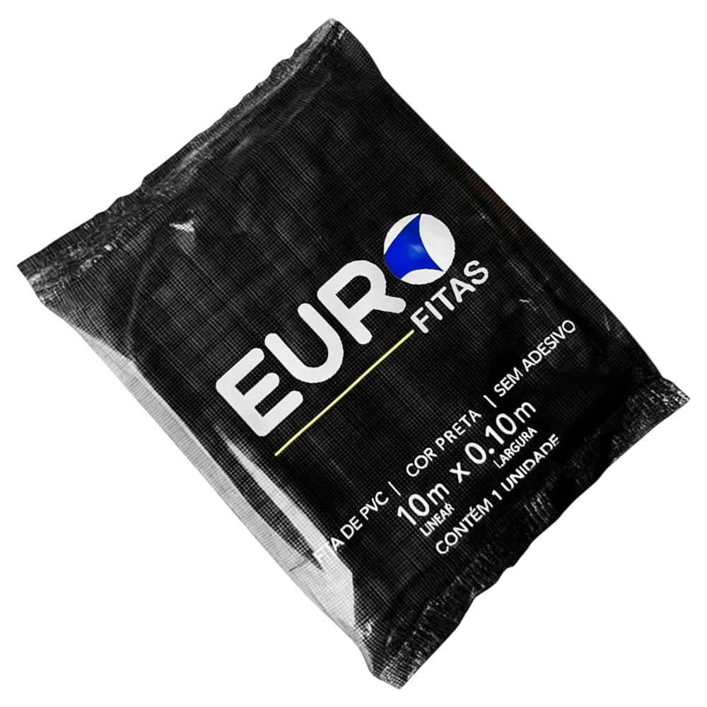 FITA PVC PRETA SEM ADESIVO 100MM x 10MTS PARA REFRIGERAÇÃO EURO P1010R