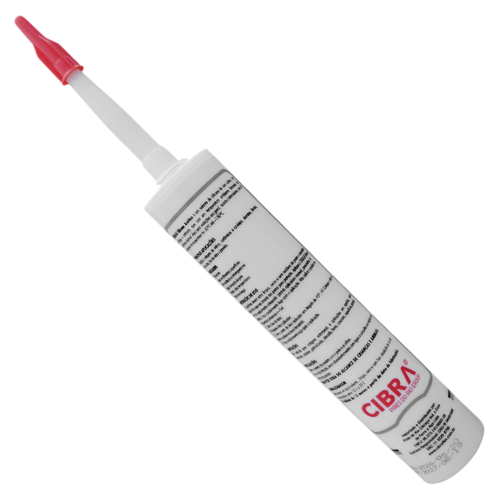SILICONE ACETICO INCOLOR TUBO 240G CIBRA FLEX 150408 - Imagem 2