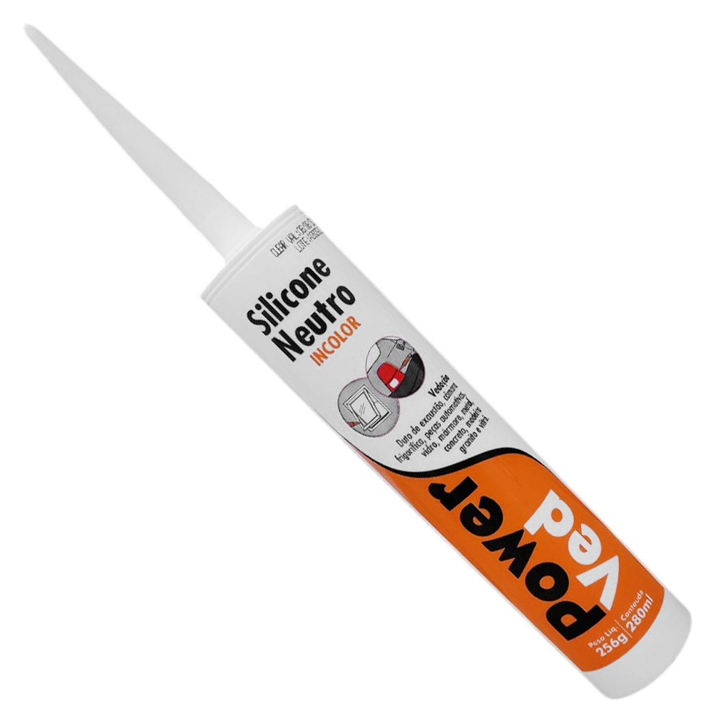 SILICONE NEUTRO INCOLOR TUBO 280G POWERVED 0105021280