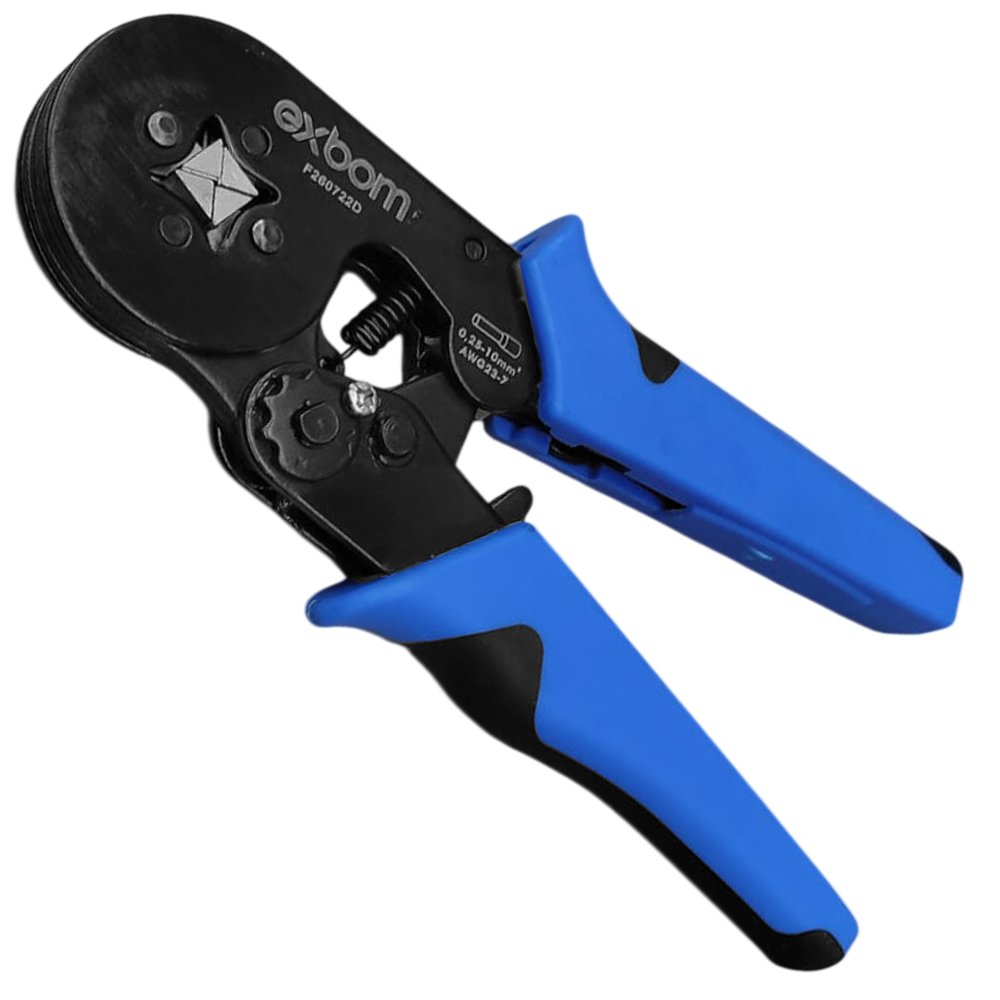 ALICATE CRIMPADOR PARA TERMINAL ILHOS TUBULAR 0.25 - 10MM2 AWG23-7 EXBOM FRM-ACT4060 - Imagem 4