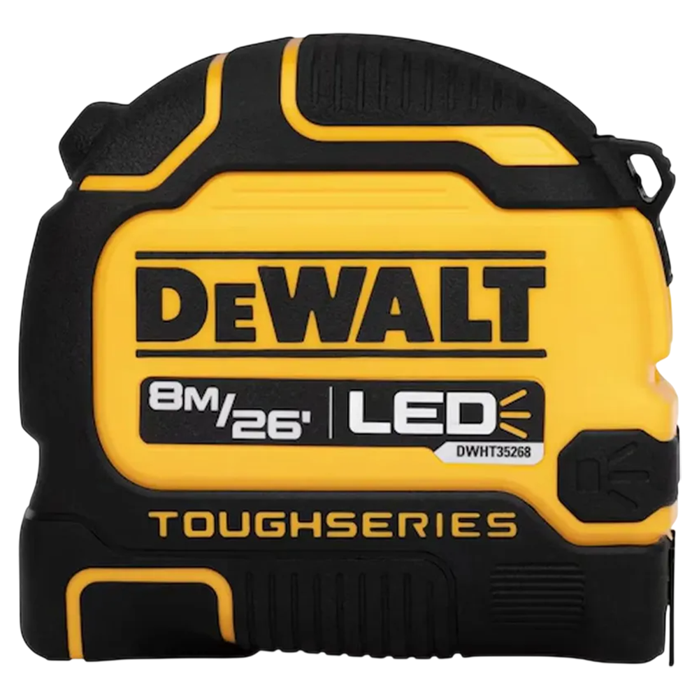 TRENA DE BOLSO DEWALT TOUGHSERIES 8M/26" X 25MM COM LED DEWALT DWHT35268M