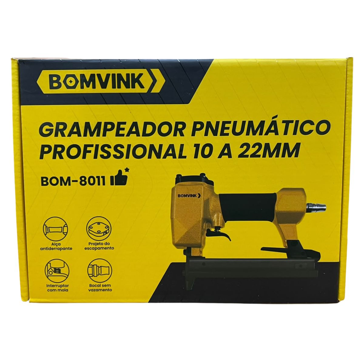 GRAMPEADOR PNEUMÁTICO 10 A 22MM GRAMPO 20GA BOMVINK BOM-8011 - Imagem 4