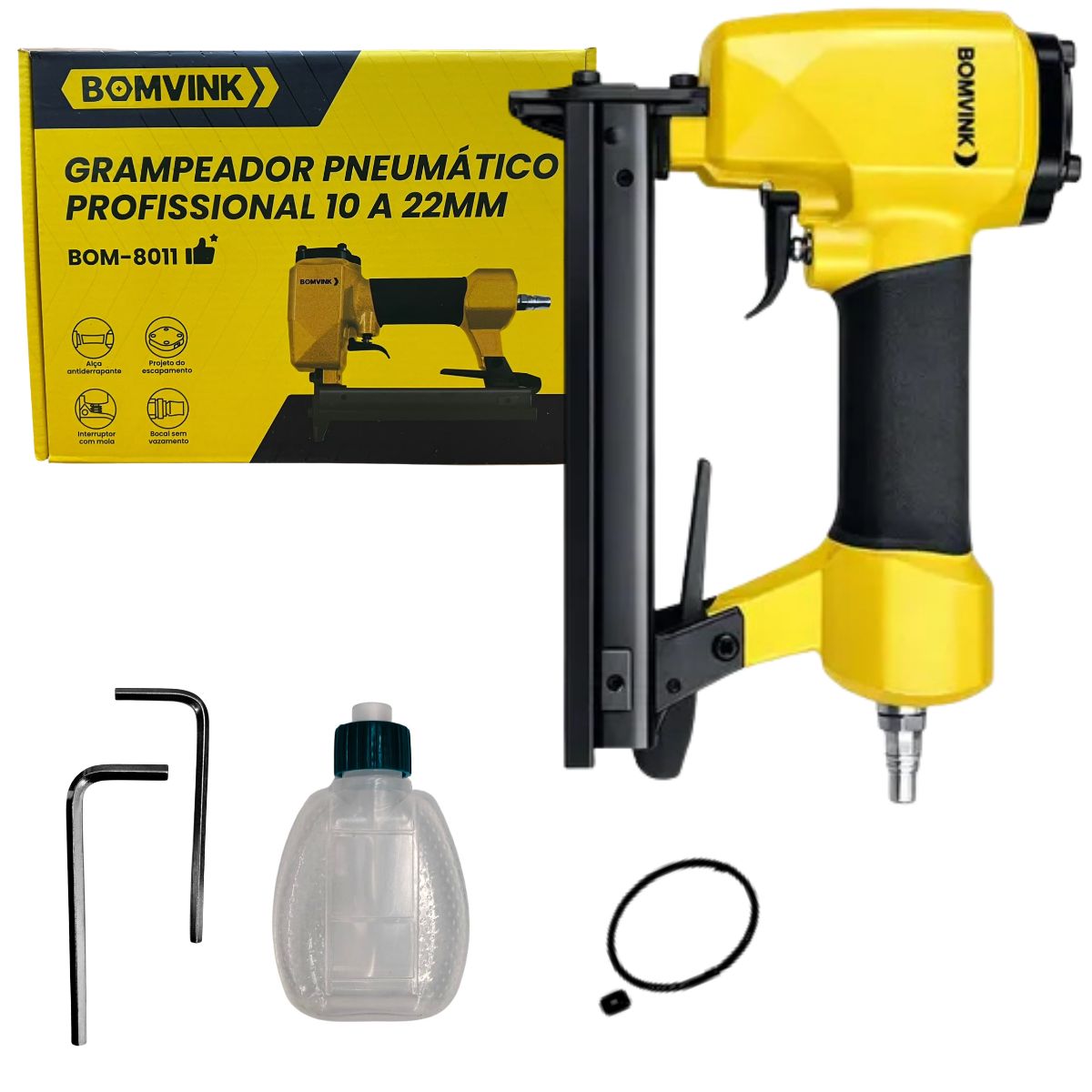 GRAMPEADOR PNEUMÁTICO 10 A 22MM GRAMPO 20GA BOMVINK BOM-8011