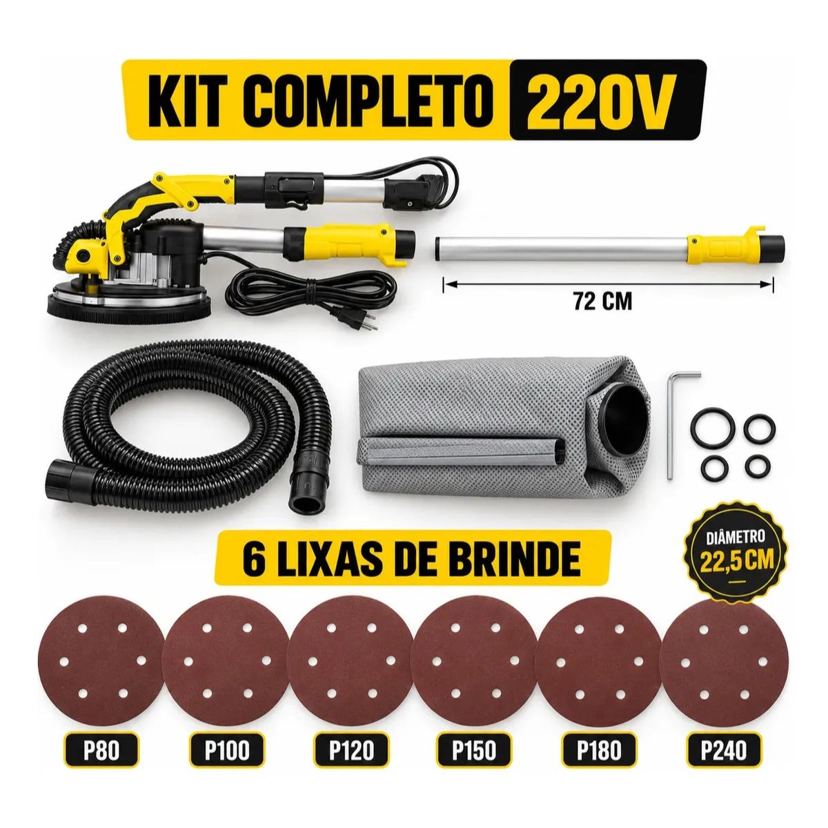 LIXADEIRA DE PAREDE E TETO COM LED 850W 220V BOMVINK BOM-9624 - Imagem 2