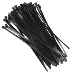 ABRAÇADEIRA DE NYLON PRETO 250MMX3.6MM COM 100 UNIDADE BOMVINK BOM-5466