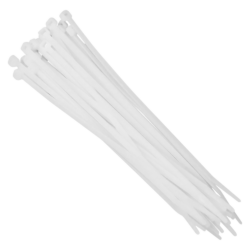 ABRAÇADEIRA DE NYLON BRANCO 250MMX3.6MM COM 100 UNIDADE BOMVINK BOM-5467