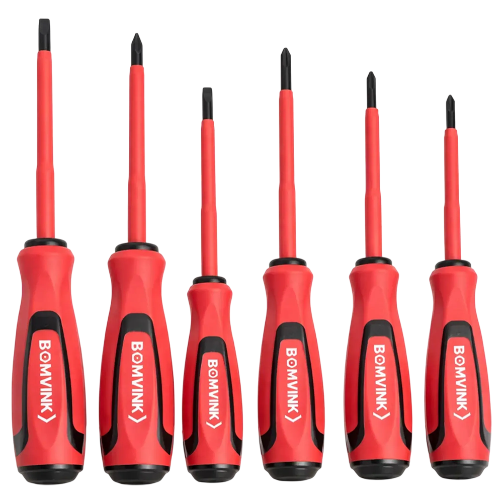 JOGO DE CHAVE PHILIPS E FENDA ISOLADAS 1000V COM 6 PEÇAS BOMVINK BOM-3110 - Imagem 2
