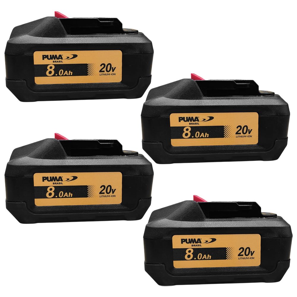 CHAVE DE IMPACTO 1" EIXO LONGO A BATERIA 40V(2x20V) PUMA BT-8819RT 3200NM/4000NM - 04 BATERIA 20V 8.0AH, CARREGADOR BIVOLT E MALETA - Imagem 3